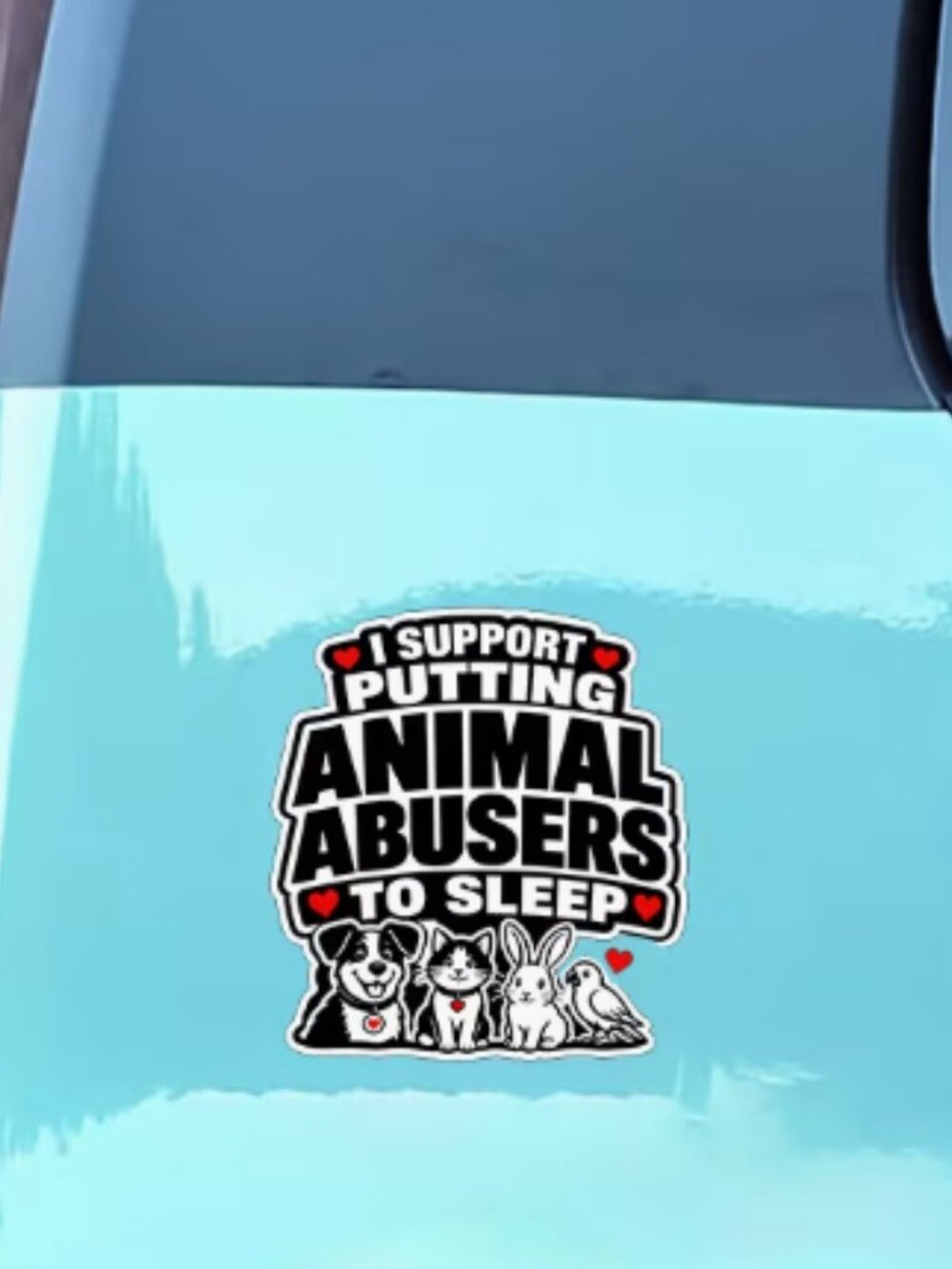 Don't Tolerate It! Animal Abuse Sticker - Picture 2 of 3